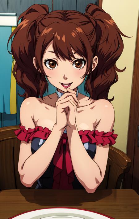 53381-4246386835-anime illustration, indoors, fancy dress, rise kujikawa [persona], brown short twintails, brown eyes, happy expression, hearts,.png